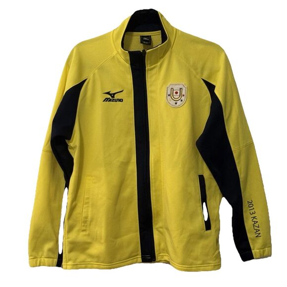 Mizuno Japan Team Track Jacket 2013 Kazan Universiade Yellow M JASPO Japan Made - Picture 1 of 10